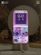Purple Retro game console Wallpaper – Ultra-Realistic transparent Digital Art for Phone screen | Pastel  cute nostalgic gamer aesthetics