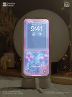 Retro Gameboy Phone Wallpaper: Pink Purple Blue Y2K Aesthetics (Digital Download)