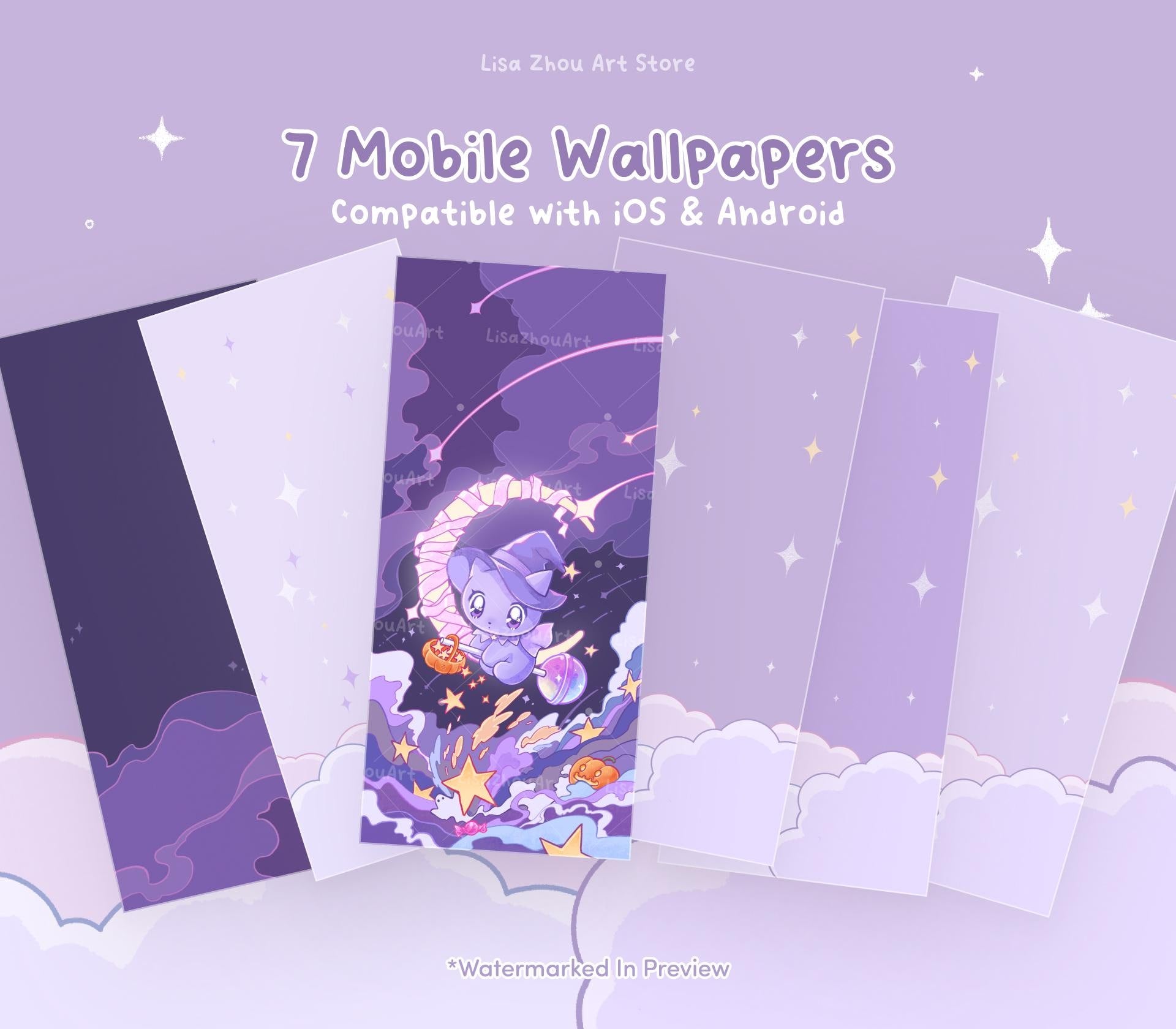 Spooky Magic Cat Icon Pack