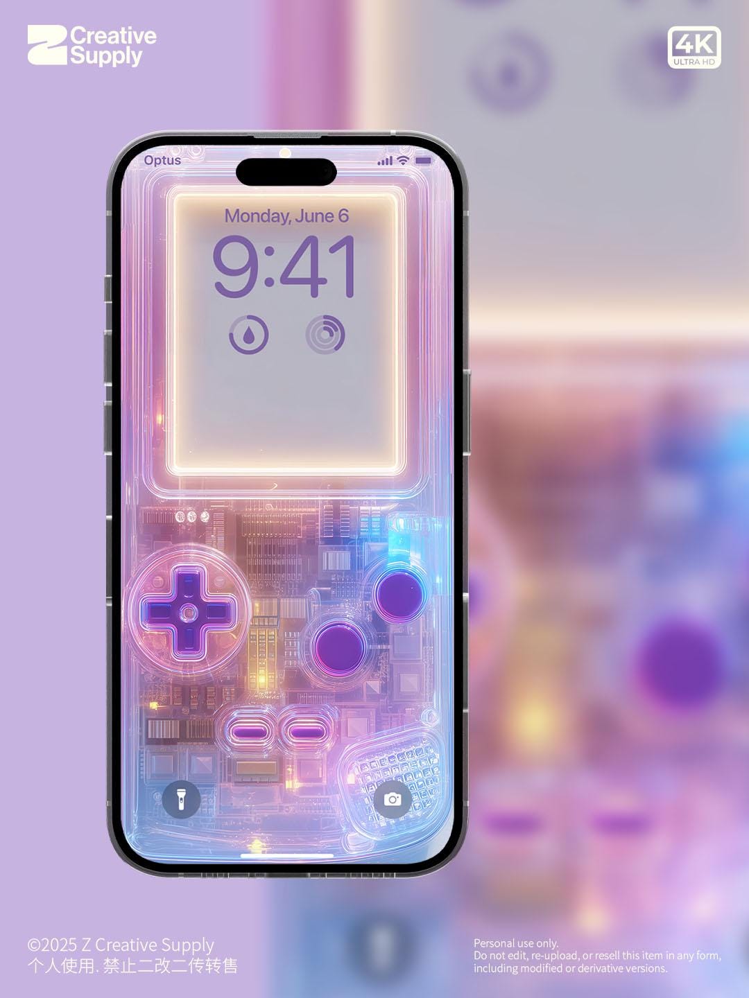 Pink Purple Blue Transparent Gradient Gameboy Wallpaper – Ultra-Realistic Retro Digital Art for Phone screen | Pastel gamer aesthetics