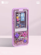 Pink Retro Gameboy Phone Wallpaper,  Transparent Realistic game console circuit board Digital Art for Lock screen,Pastel y2k aesthetics