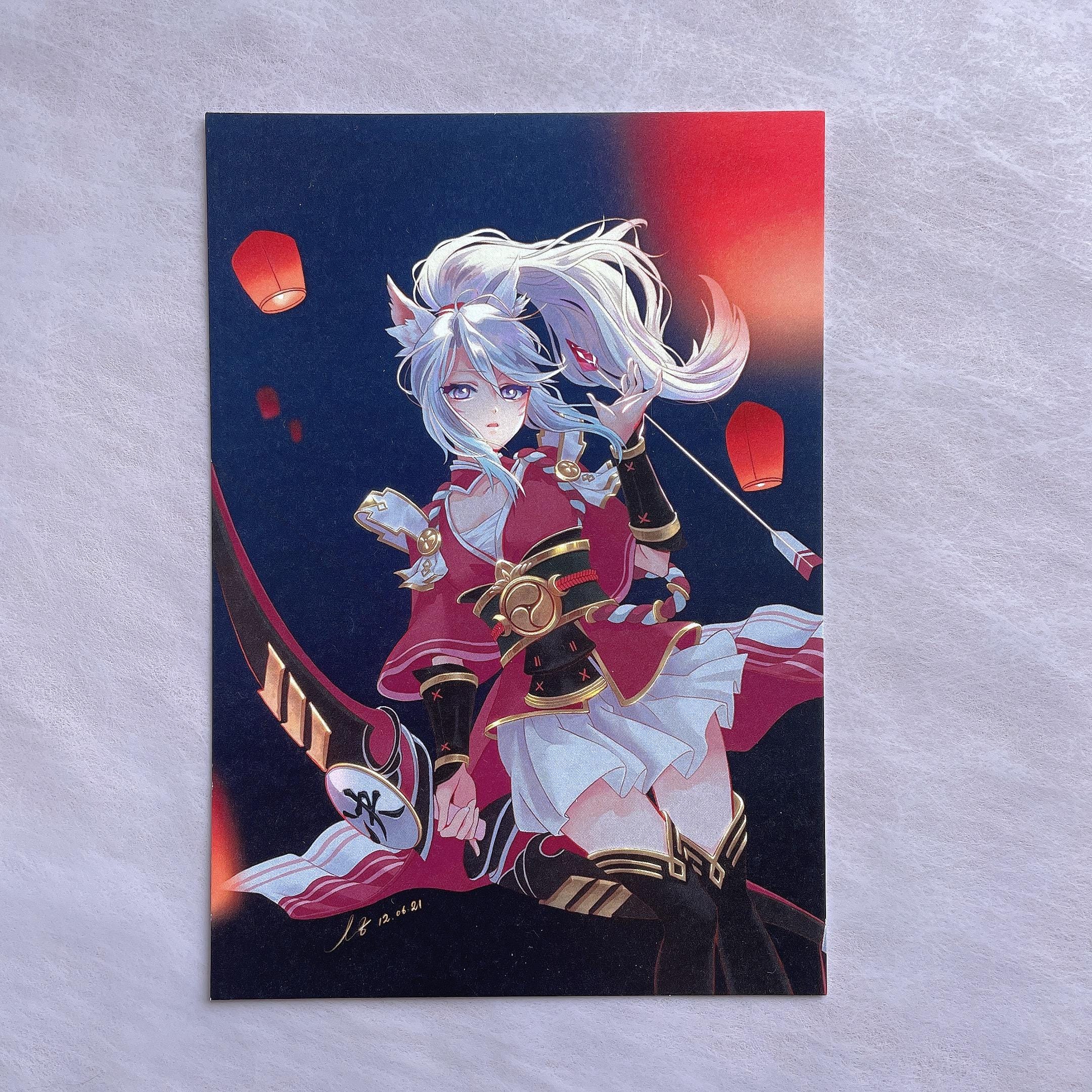 Hakuro Anime Archer Postcard