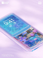 Purple Game Console iPhone Wallpaper: Retro Ocean Theme (Digital Download