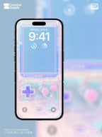 Retro Pastel Pink game console Phone Wallpaper