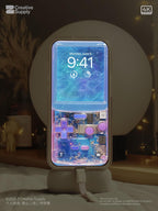 Purple Game Console iPhone Wallpaper: Retro Ocean Theme (Digital Download