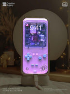 Purple Retro game console Wallpaper – Ultra-Realistic transparent Digital Art for Phone screen | Pastel  cute nostalgic gamer aesthetics