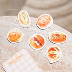 Asian Bread Die-cut Stickers | Set of 6