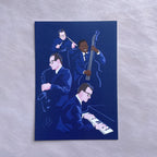 Jazz Quartet Art Postcard